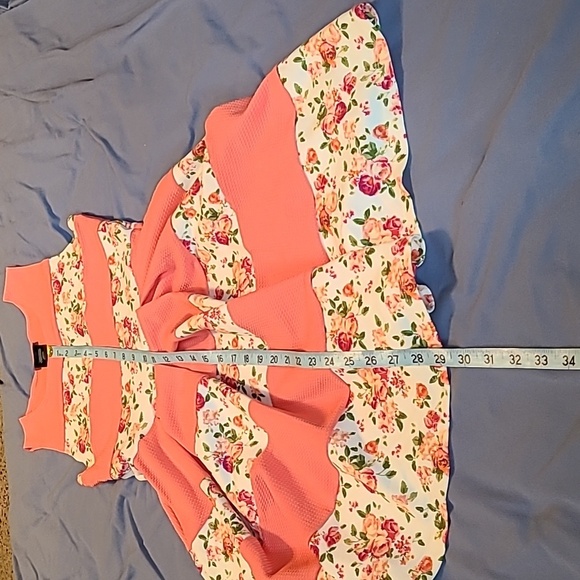 Paper Doll girls sleeveless color block with floral design Size 14 EUC - Picture 9 of 10